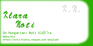 klara noti business card